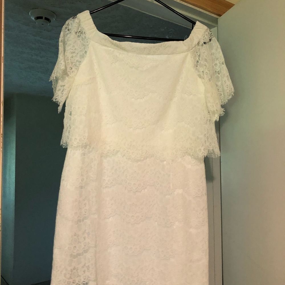 White lace dress